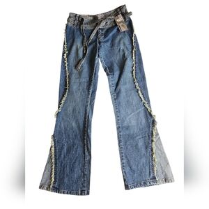 SPOGI JNS Vintage Y2K Distressed Fringe Jeans | NO TAG